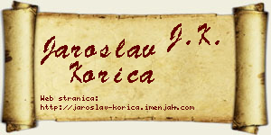 Jaroslav Korica vizit kartica